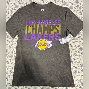Los Angeles Lakers T Shirt Mens Medium Gray NBA Basketball 2020 Finals Champions
